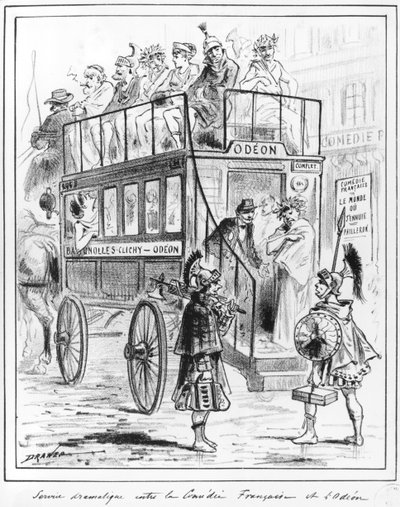 Bus Service between the Comedie Francaise and the Odeon by Renard Jules Draner